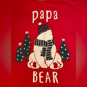 Cuddl Duds Mens Christmas pajamas papa bear size large